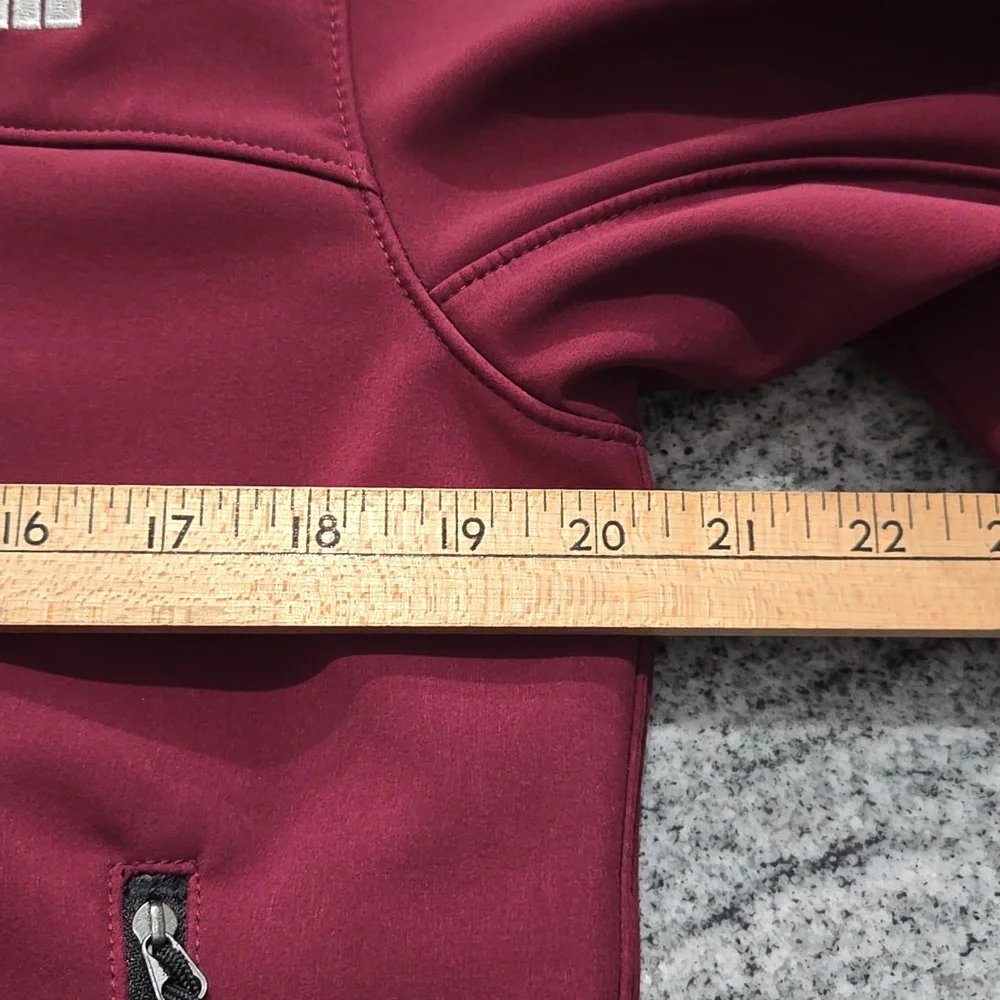 The North Face Men's Small Burgundy Full-Zip Softshell Windwall Jacket Unisex